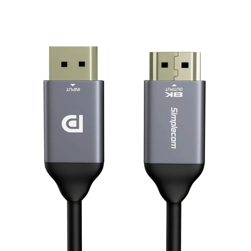 Simplecom DA218 Active DisplayPort 1.4 to HDMI 2.1 Cable 1.8M HDR 8K@60Hz - Cables - Image 2