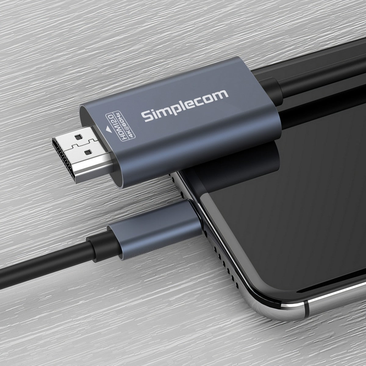 Simplecom DA322 USB-C Type-C to HDMI 2.0 Cable 2M HDCP 4K@60Hz - Cables - Image 4