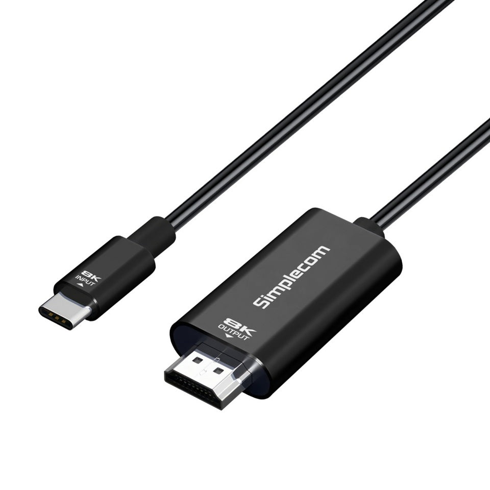 Simplecom DA324 USB-C to HDMI 2.1 Cable 2M, 8K@60Hz, DP1.4 Alt, HDCP1.4/2.3, HDR10, DSC1.1/1.2a,...