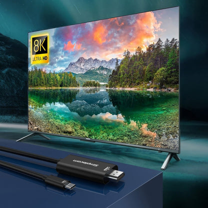 Simplecom DA324 USB-C to HDMI 2.1 Cable 2M, 8K@60Hz, DP1.4 Alt, HDCP1.4/2.3, HDR10, DSC1.1/1.2a,... - Image 4