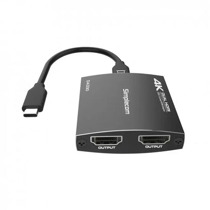 Simplecom DA330 USB-C to Dual HDMI MST Adapter 4K@60Hz with PD and Audio Out - USB, Bluetooth  IEEE - Image 2