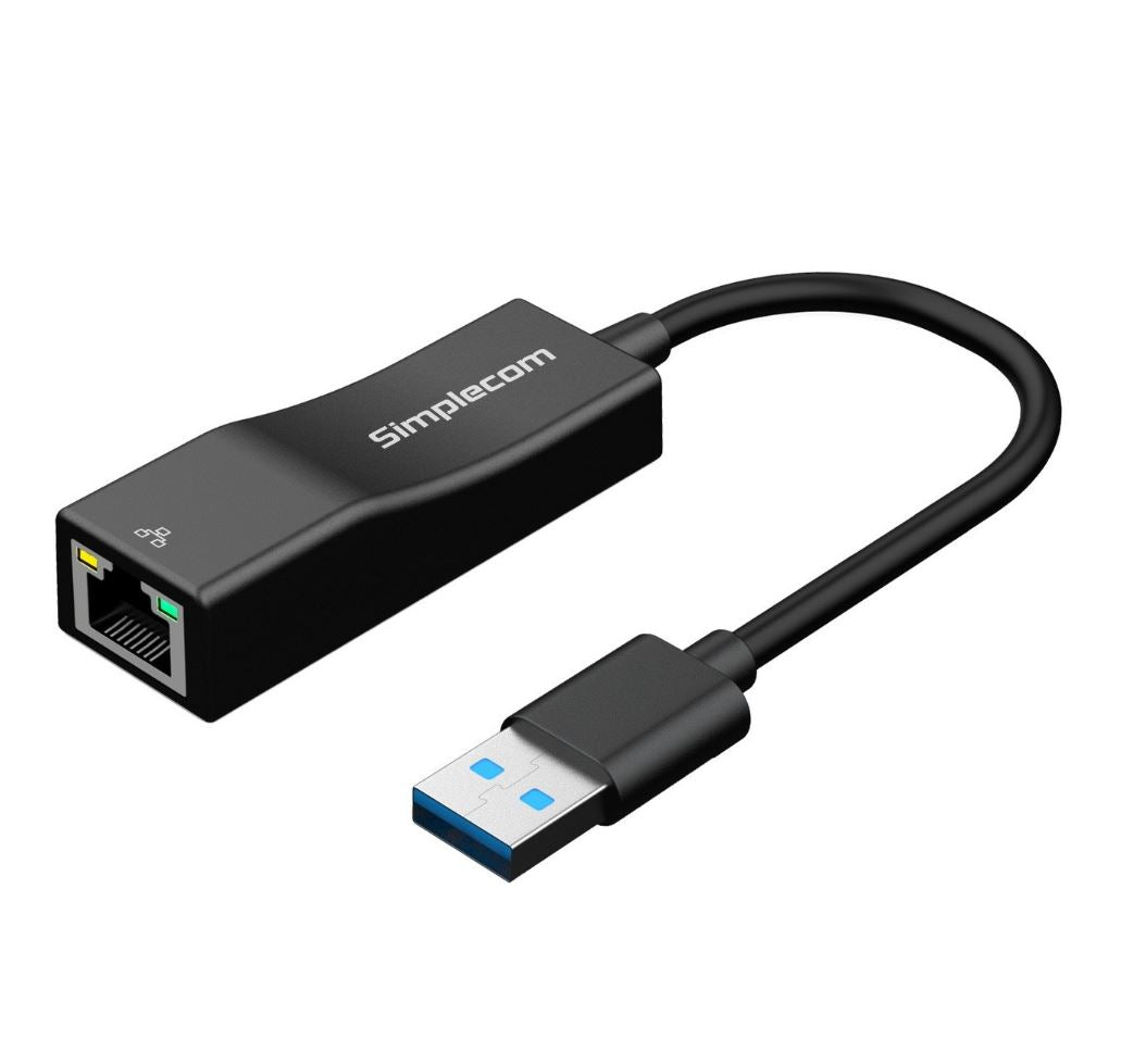 Simplecom NU302 SuperSpeed USB 3.0 to RJ45 Gigabit 1000Mbps Ethernet Network Adapter - USB, Bluet...