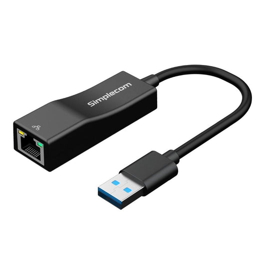 Simplecom NU302 SuperSpeed USB 3.0 to RJ45 Gigabit 1000Mbps Ethernet Network Adapter - USB, Bluet...