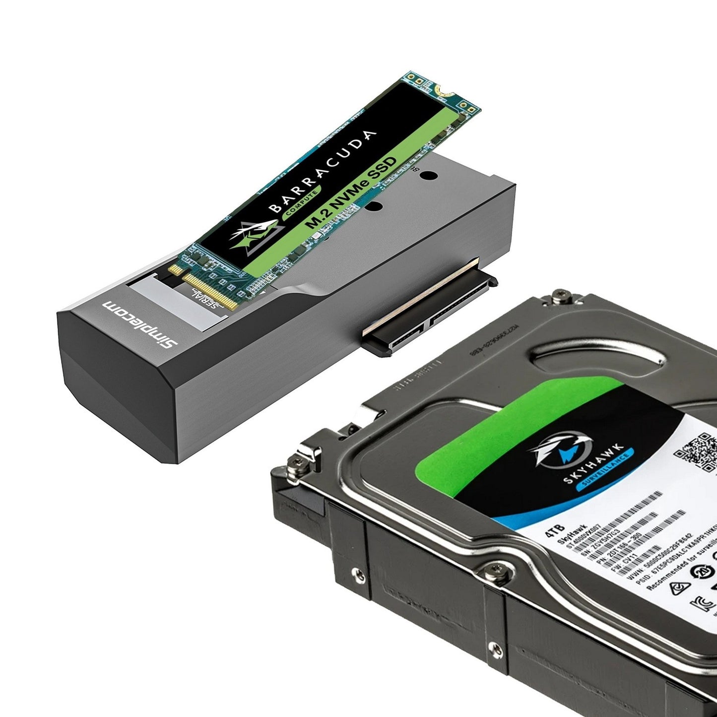 Simplecom SA536 USB to M.2 and SATA 2-IN-1 Adapter for 2.5'/3.5' HDD  NVMe/SATA M.2 SSD with Powe... - Image 3