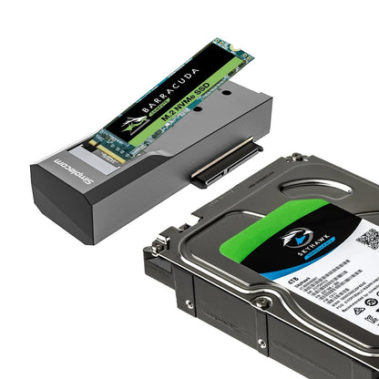 Simplecom SA536 USB to M.2 and SATA 2-IN-1 Adapter for 2.5'/3.5' HDD  NVMe/SATA M.2 SSD with Powe... - Image 3