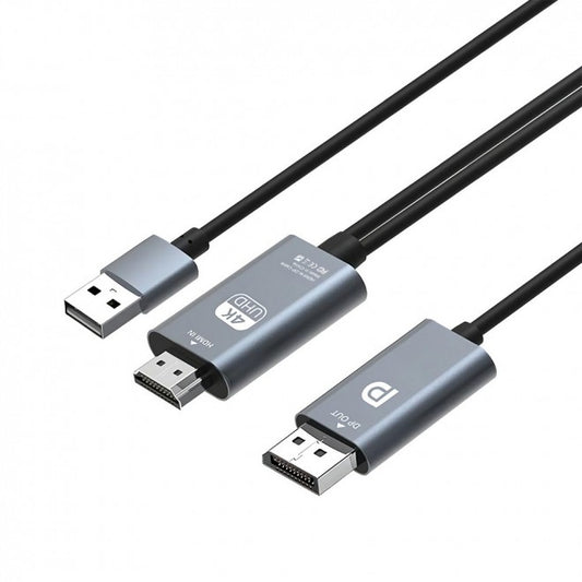 Simplecom TH201 HDMI to DisplayPort Active Converter Cable 4K@60hz USB Powered 2M - Cables