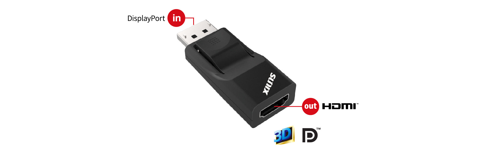 (LS) Sunix DP1.2 to HDMI 1.4b -  DisplayPort to HDMI Dongle/Connects HDMI cable diesplay to Displ... - Image 2
