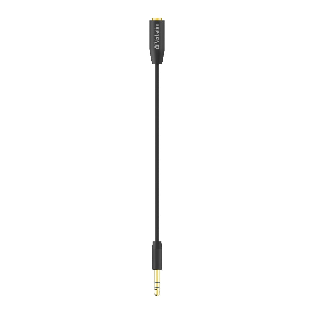 Verbatim 3.5mm 3 Meters - Premium Aux Audio Extension Cable 3m - Black - Cables - Image 3
