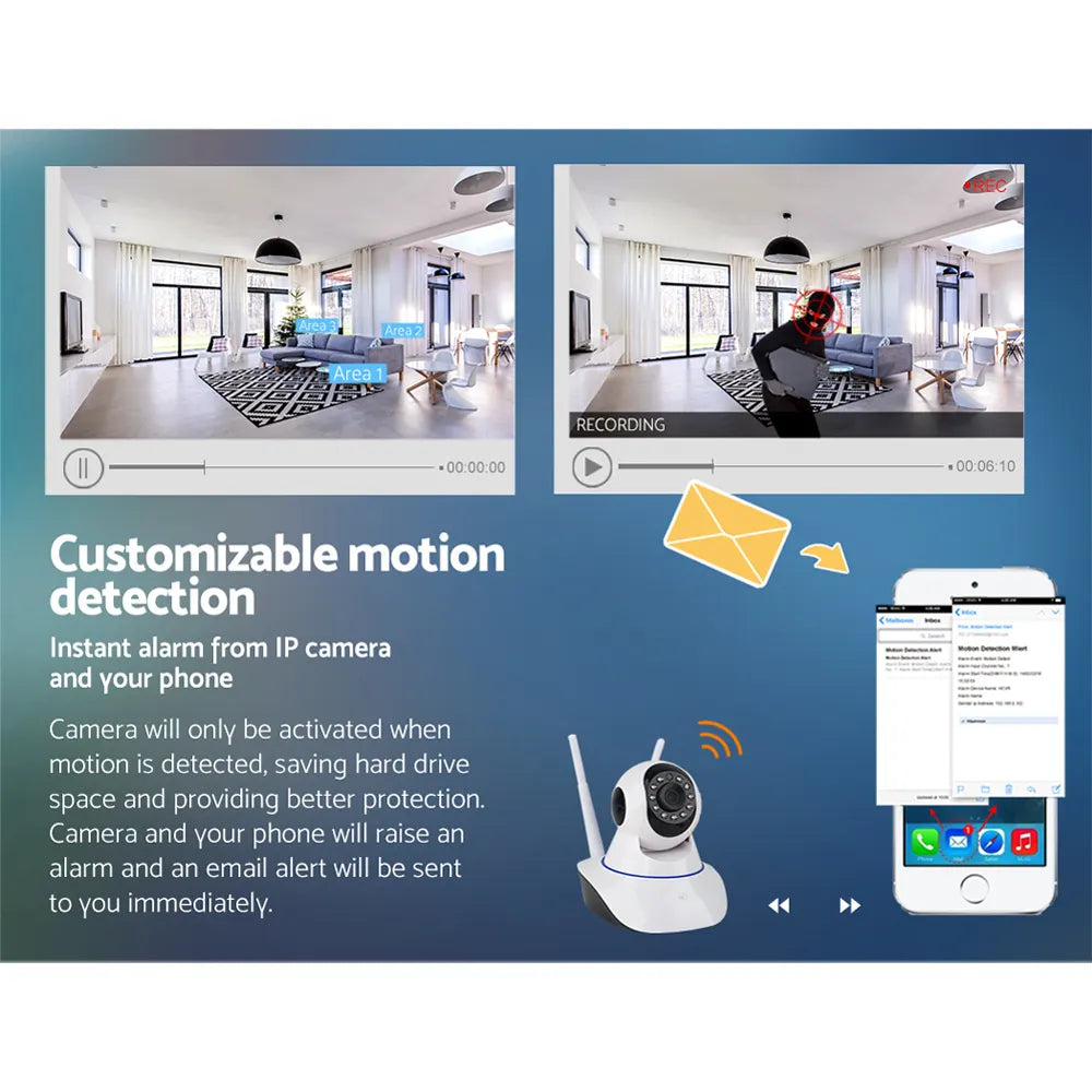 UL-tech 1080P Wireless IP Camera Security WIFI Cam White - Image 6