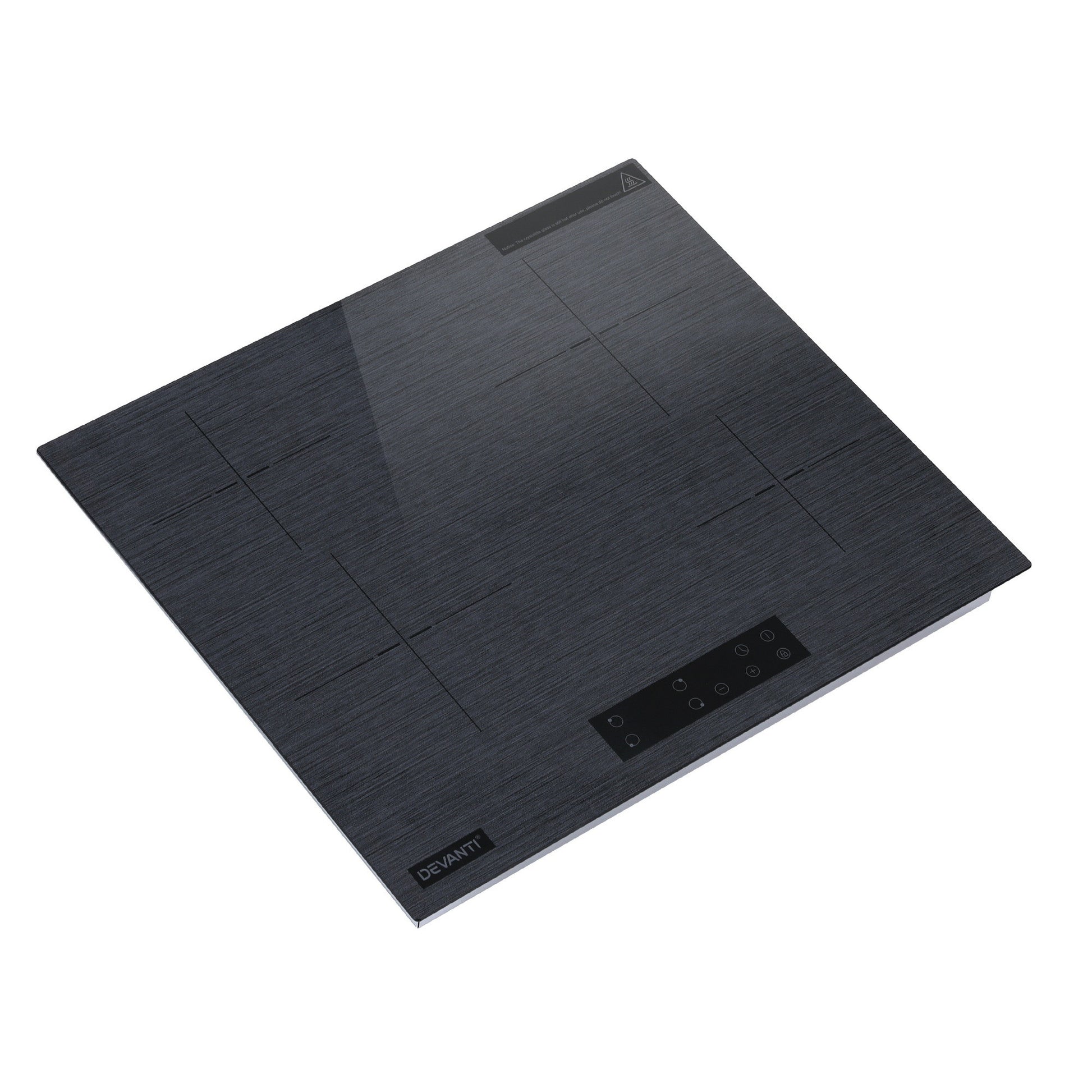 Devanti Electric Ceramic Cooktop 60cm Touch Control Grey - Image 2