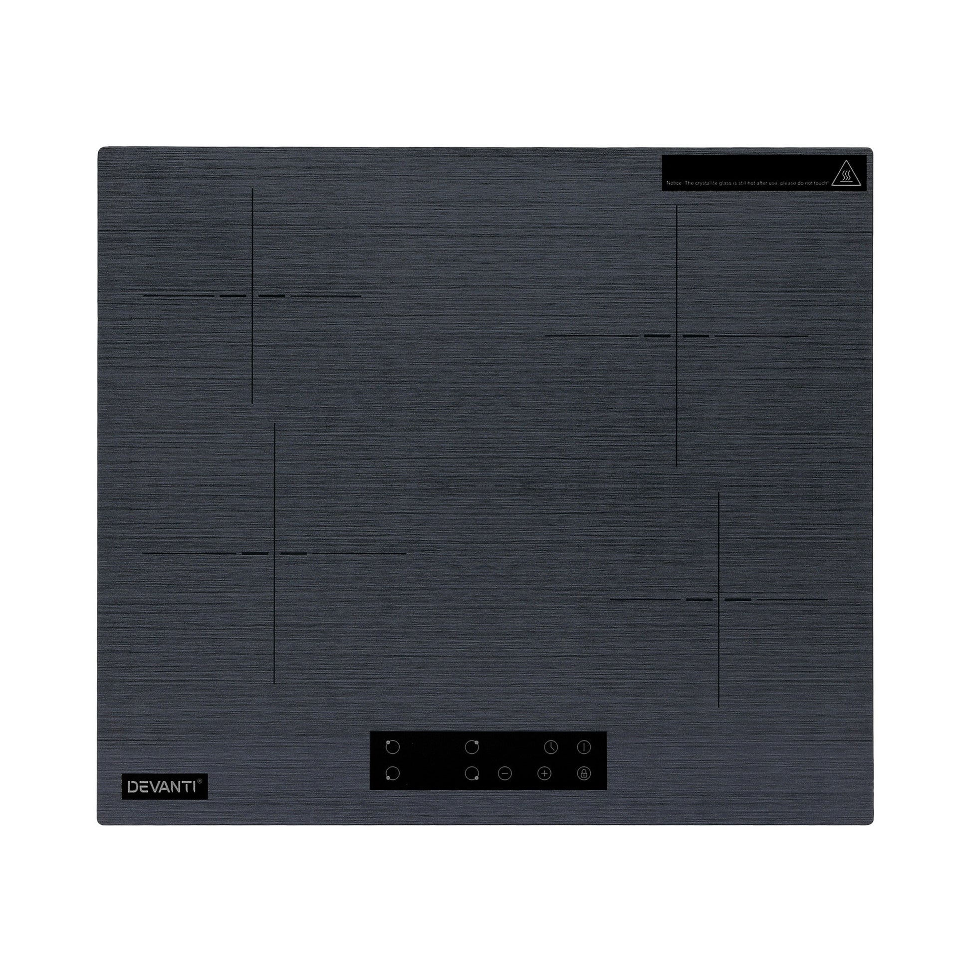 Devanti Electric Ceramic Cooktop 60cm Touch Control Grey - Image 4
