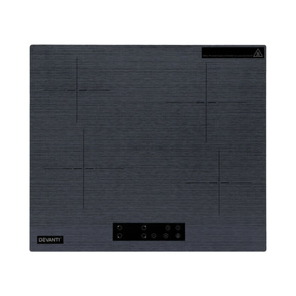 Devanti Electric Ceramic Cooktop 60cm Touch Control Grey - Image 4
