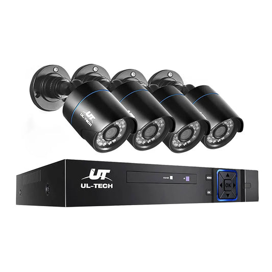 UL-TECH 1080P Security Camera System 4CH DVR with 4 CCTV Bullet Cameras