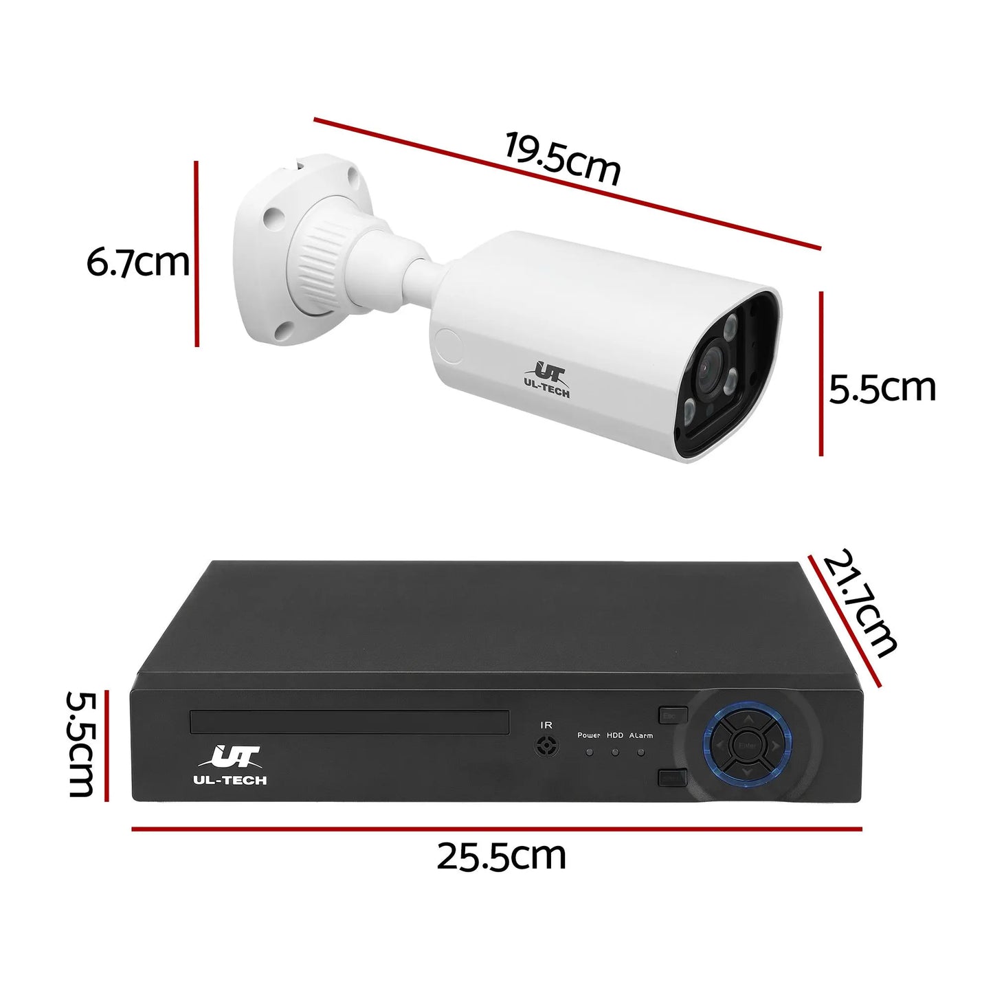 UL-Tech 4CH 5MP PoE NVR Security System, 4 Cameras, Dual-Light Colour Night Vision, Two-Way Audio, AI Motion Detection, IP65-Rated, No Monthly Fees, Wired CCTV Kit for Home, Indoor and Outdoor - Image 2