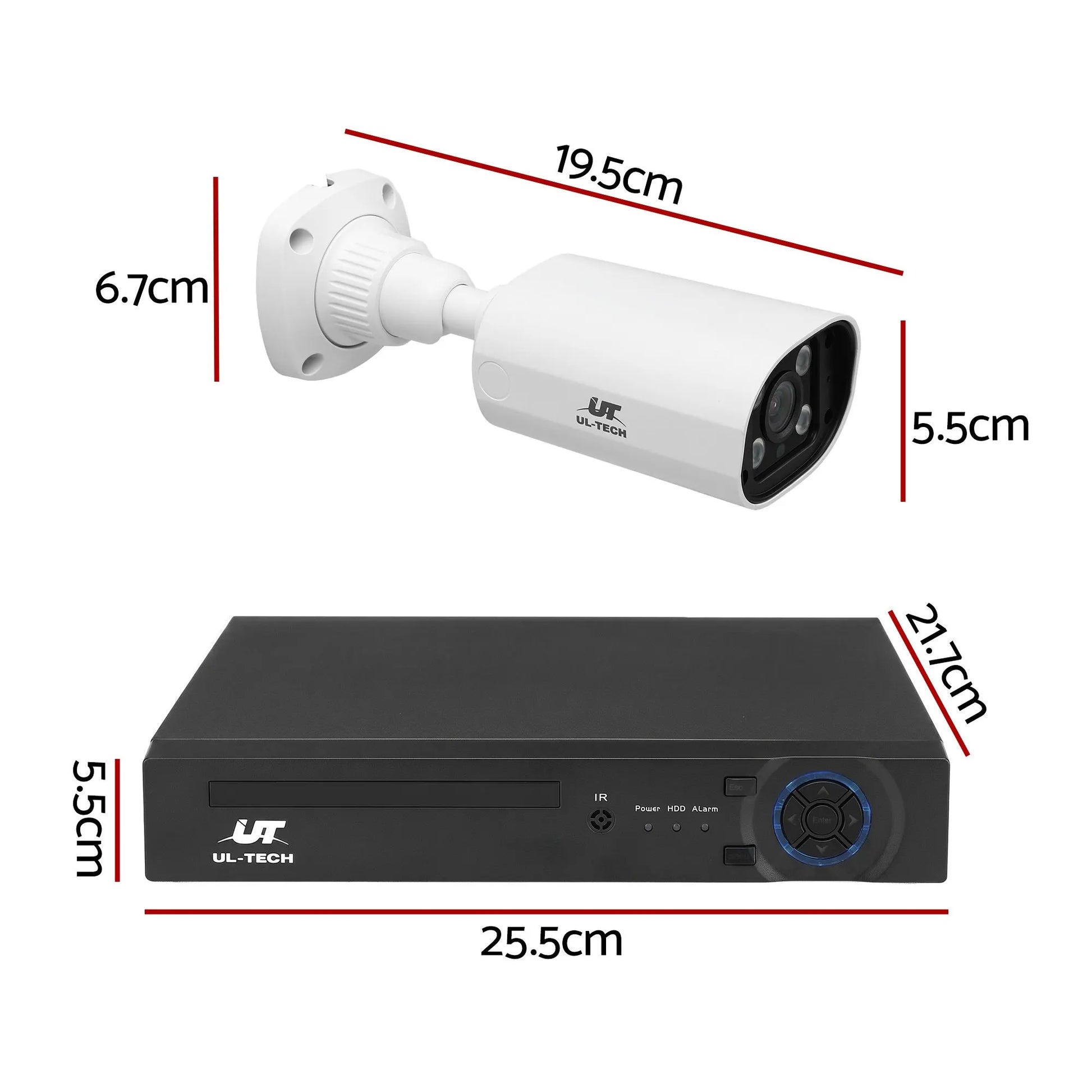 UL-Tech 4CH 5MP PoE NVR Security System, 4 Cameras, Dual-Light Colour Night Vision, Two-Way Audio, AI Motion Detection, IP65-Rated, No Monthly Fees, Wired CCTV Kit for Home, Indoor and Outdoor - Image 2
