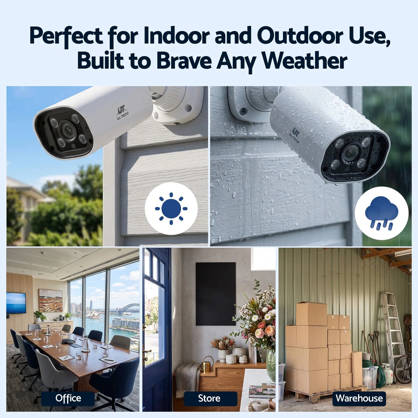 UL-Tech 4CH 5MP PoE NVR Security System, 4 Cameras, Dual-Light Colour Night Vision, Two-Way Audio, AI Motion Detection, IP65-Rated, No Monthly Fees, Wired CCTV Kit for Home, Indoor and Outdoor - Image 7