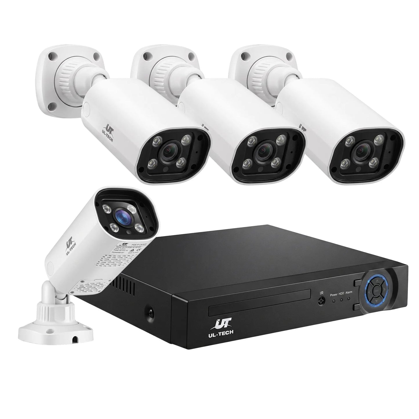 UL-Tech 4CH 5MP PoE NVR Security System, 4 Cameras, Dual-Light Colour Night Vision, Two-Way Audio, AI Motion Detection, IP65-Rated, No Monthly Fees, Wired CCTV Kit for Home, Indoor and Outdoor - Image 9