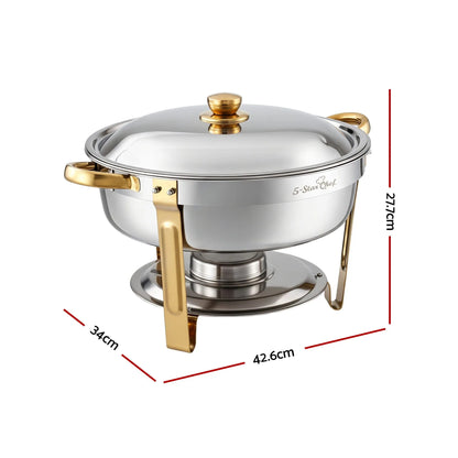 5-Star Chef 5L Chafing Dish Set 2-Pack, Food Warmer Catering Server Buffet - Image 2