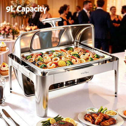 5 Star Chef 9L Chafing Dish Buffet Warmer Food Warmer Catering Server - Image 4