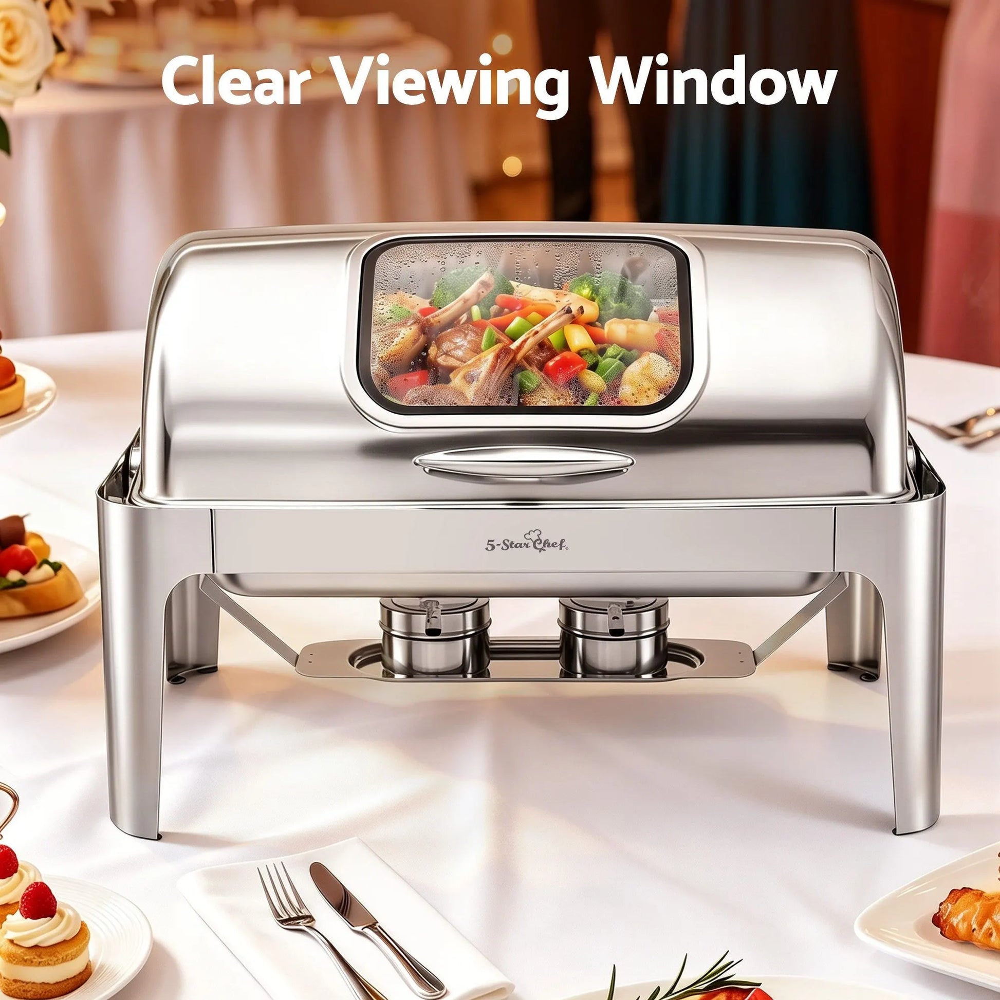 5 Star Chef 9L Chafing Dish Buffet Warmer Food Warmer Catering Server - Image 6