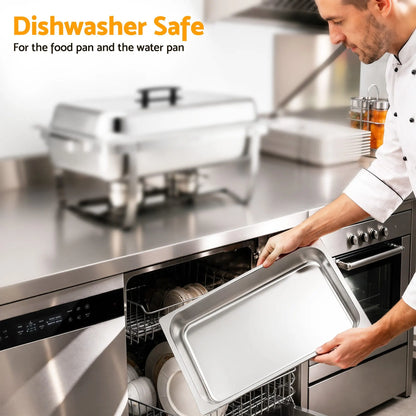 5-Star Chef Chafing Dish 9L 1-Pan Buffet Warmer Food Warmer Catering Server - Image 9