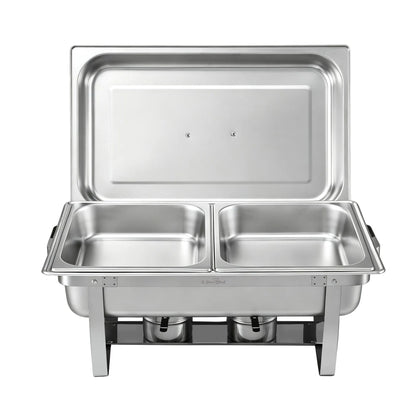 5-Star Chef Chafing Dish 8L 2-Pan Buffet Warmer Food Warmer Catering Server - Image 3