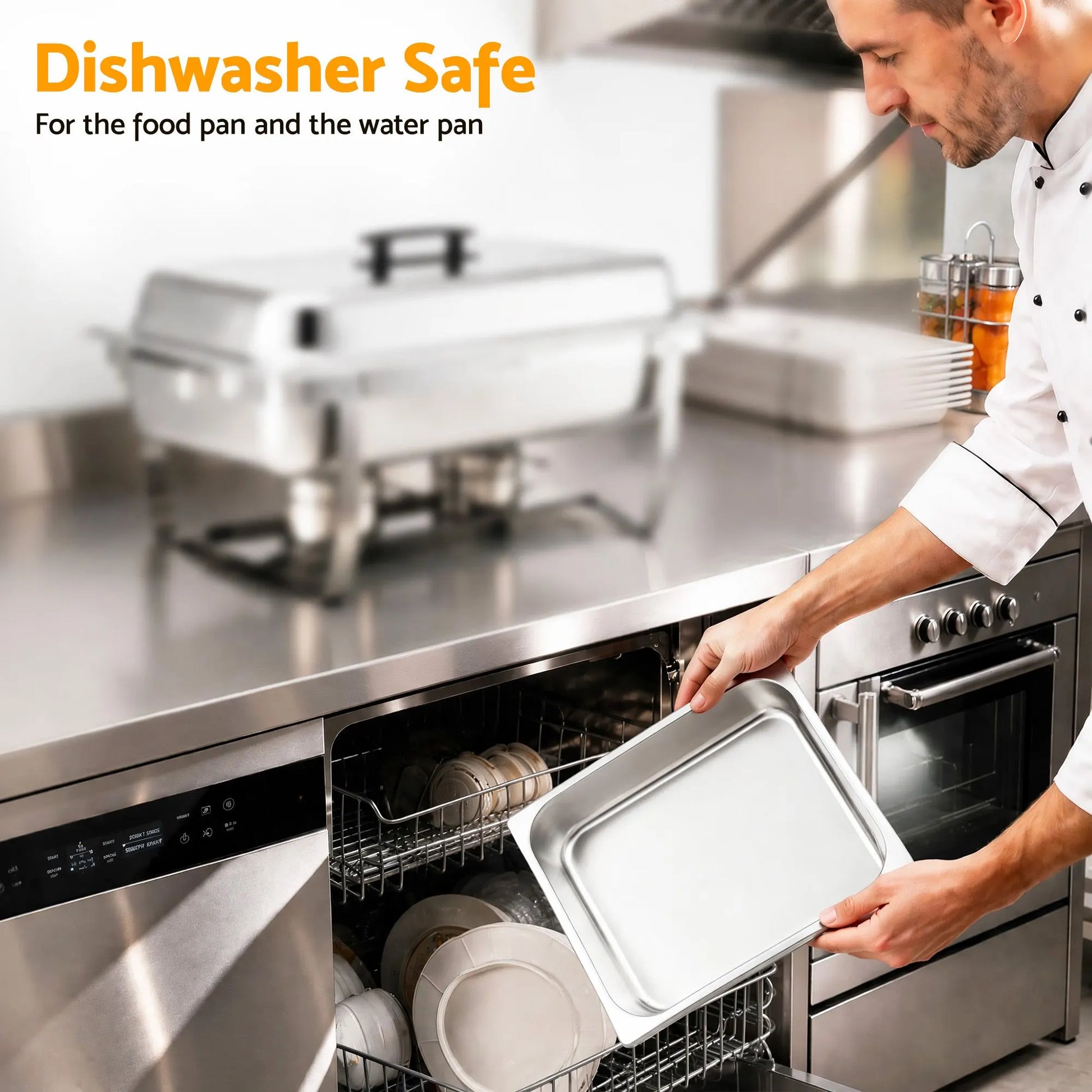 5-Star Chef Chafing Dish 8L 2-Pan Buffet Warmer Food Warmer Catering Server - Image 9