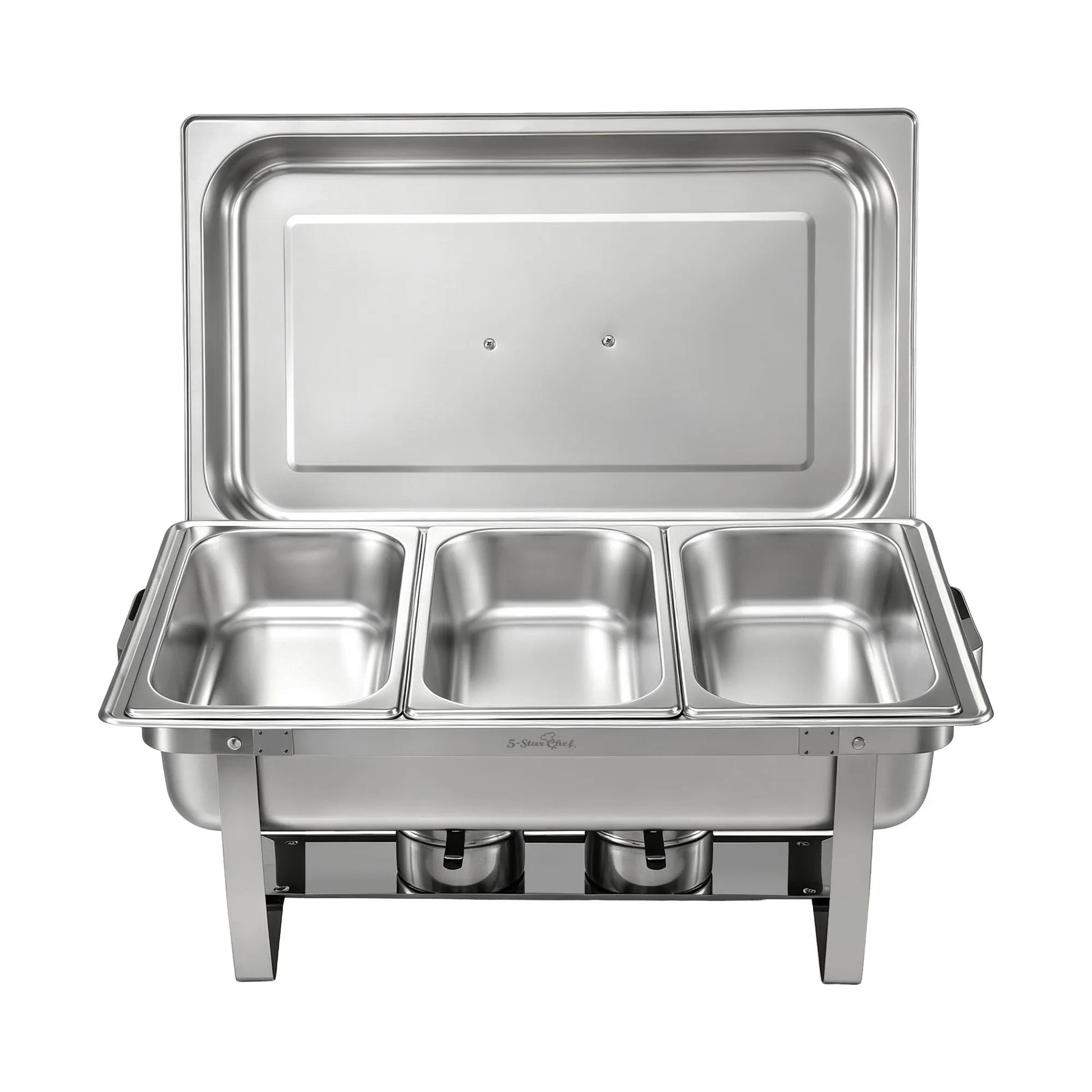 5-Star Chef Chafing Dish 7.5L 3-Pan Buffet Warmer Food Warmer Catering Server - Image 3