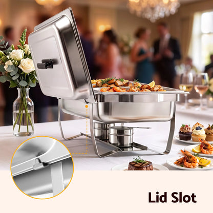 5-Star Chef Chafing Dish 7.5L 3-Pan Buffet Warmer Food Warmer Catering Server - Image 7