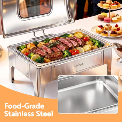 5-Star Chef 9L Chafing Dish Buffet Warmer Food Warmer Catering Server - Image 5