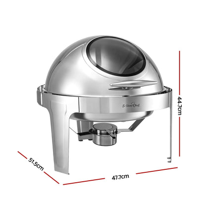 5-Star Chef 9L Chafing Dish Buffet Warmer Food Warmer Catering Server Round - Image 2