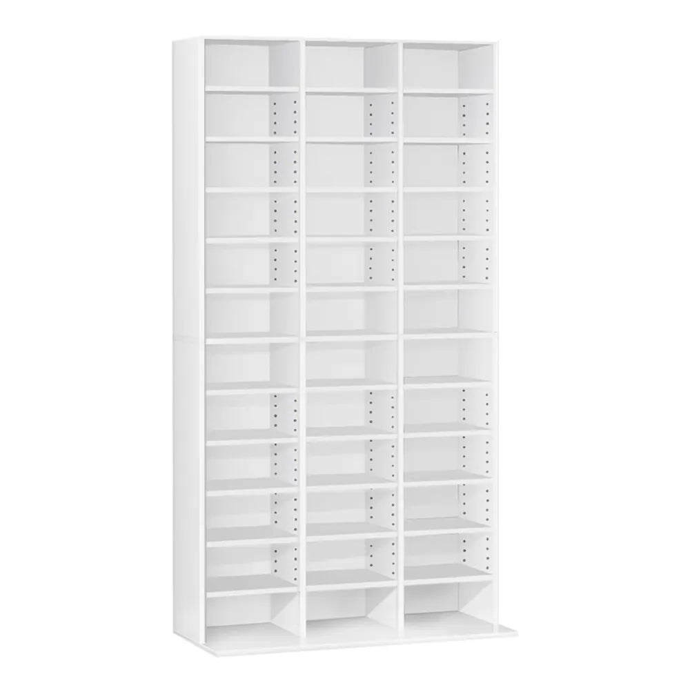 Artiss Bookshelf CD Storage Rack - BERT White - Image 3
