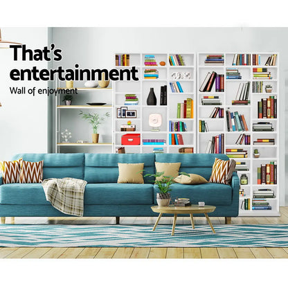 Artiss Bookshelf CD Storage Rack - BERT White - Image 5