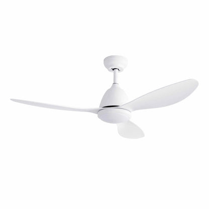 Devanti 48" Ceiling Fan with LED Light Remote Control DC Motor White - Image 3