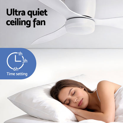 Devanti 52'' Ceiling Fan 3 Blades DC Motor w/Light w/Remote White - Image 8