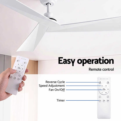 Devanti 52" Ceiling Fan Modern Minimalism 3 Blades 6 Speeds DC Motor Remote - Image 8