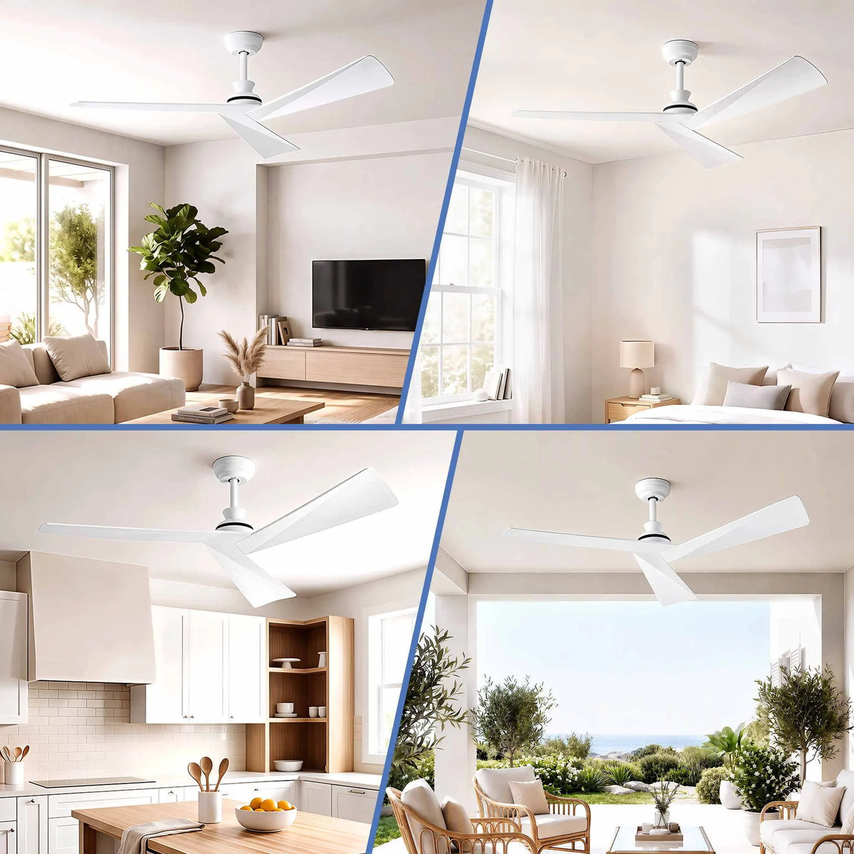 Devanti 52" Ceiling Fan Modern Minimalism 3 Blades 6 Speeds DC Motor Remote - Image 9
