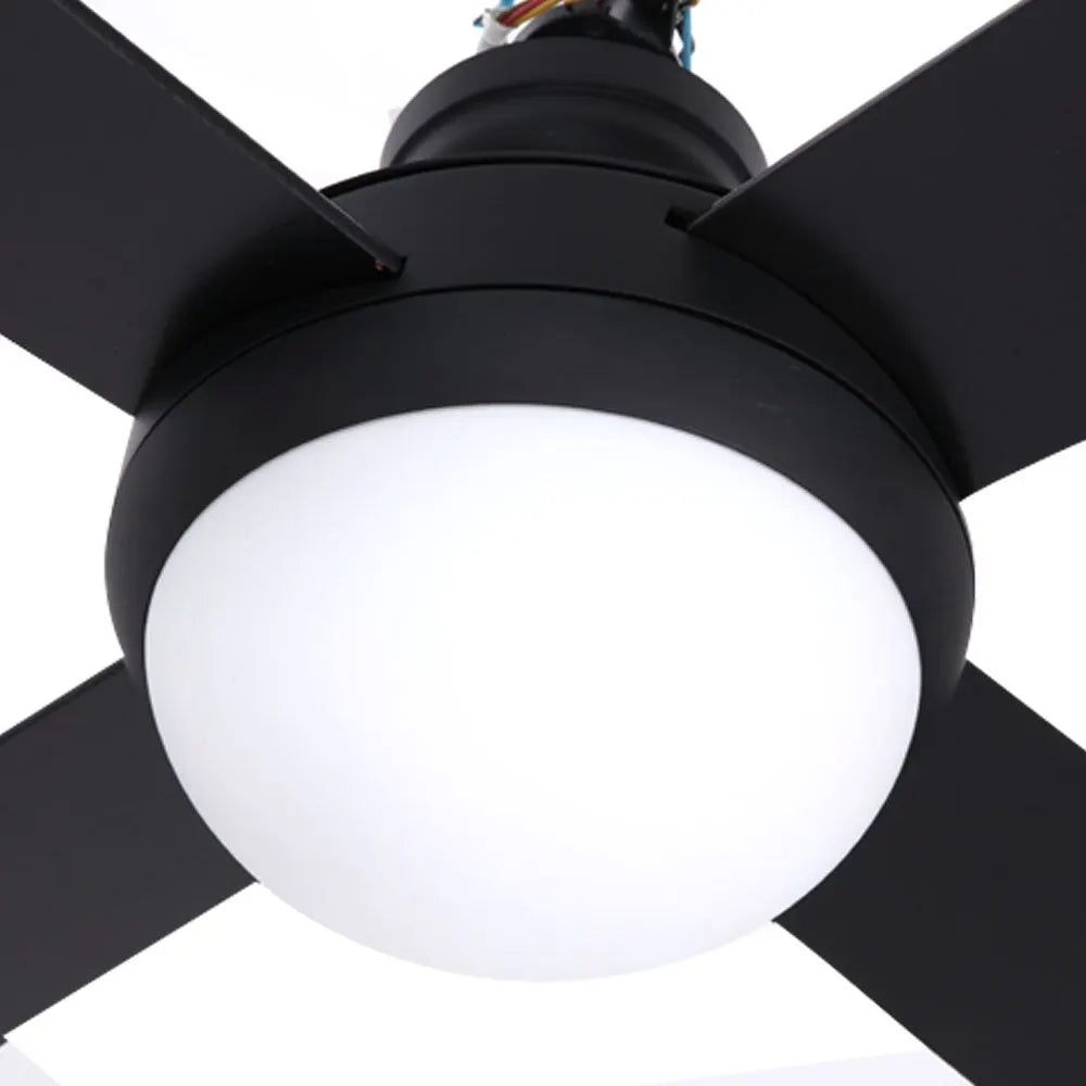 Devanti 52'' Ceiling Fan DC Motor w/Light w/Remote - Black - Image 3