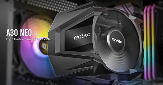 Antec A30 NEO CPU Air Cooler with 800 - 2000 RPM. 43.82 CFM max,  23.2 dB(A) 4 pin PWM. Performan...