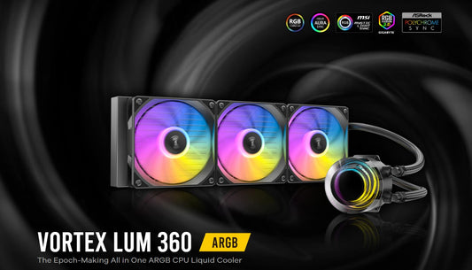 Antec Vortex Lum 360 ARGB The Epoch-Making All in One ARGB CPU Liquid Cooler (LS) - Fan  Cooling...