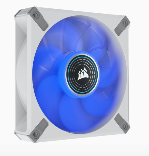 Corsair ML ELITE Series, ML120 LED ELITE WHITE, 120mm Magnetic Levitation Blue LED Fan with AirGu...