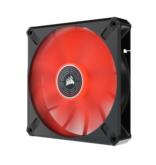 Corsair ML ELITE Series, ML140 LED ELITE, 140mm Magnetic Levitation Red LED Fan with AirGuide, Si... - Image 2