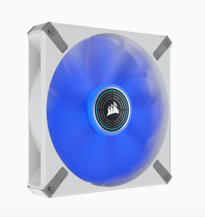 Corsair ML ELITE Series, ML140 LED ELITE WHITE, 140mm Magnetic Levitation Blue LED Fan with AirGu...