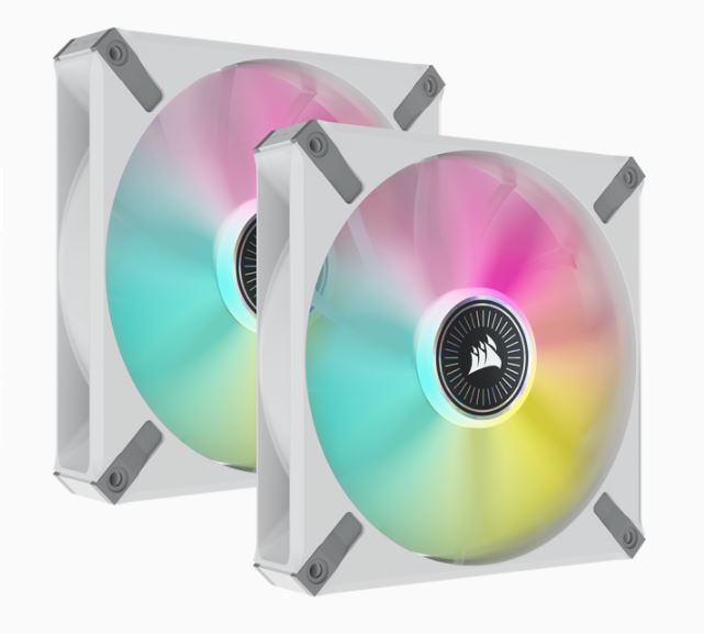 Corsair ML ELITE Series, ML140 RGB ELITE WHITE, 140mm Magnetic Levitation RGB Fan with AirGuide,...