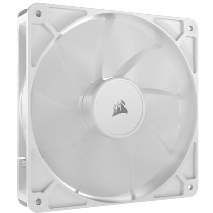 Corsair RS140 140mm PWM Fan - Single Pack - White: 95.5 CFM, 1700 RPM, 36 dBA, 045A, Static Pressure, Magnetic Dome Bearing