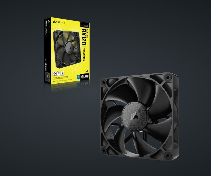 Corsair RX120 iCUE LINK PWM Single Fan Expansion. Black Fan - Glass fiber-reinforced LCP fan blad... - Image 4