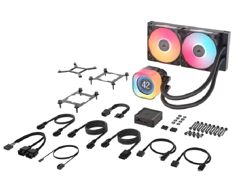 Corsair iCUE LINK TITAN 240 RX LCD Liquid CPU Cooler - Black: 73.5 CFM, 2100 RPM, 36 dBA, Aluminu... - Image 3