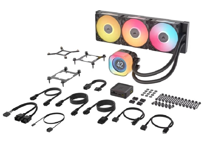 Corsair iCUE LINK TITAN 360 RX LCD Liquid CPU Cooler - Black: 73.5 CFM, 2100 RPM, 36 dBA, Aluminu... - Image 3