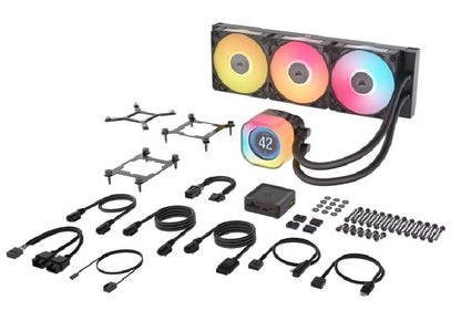 Corsair iCUE LINK TITAN 360 RX LCD Liquid CPU Cooler - Black: 73.5 CFM, 2100 RPM, 36 dBA, Aluminu... - Image 3