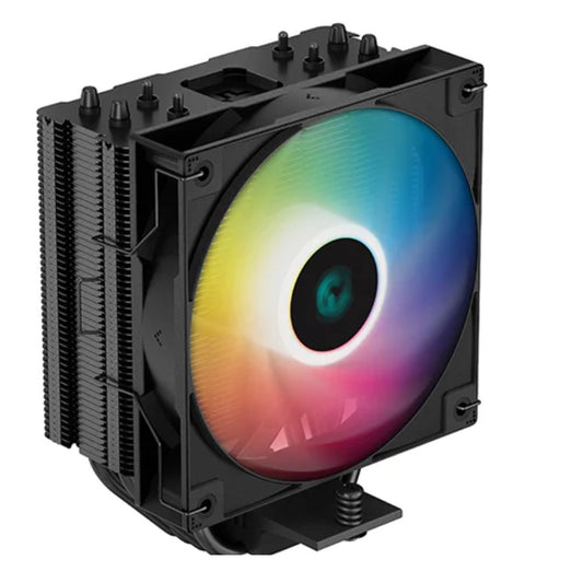 DeepCool AG400 Black ARGB Single Tower CPU Cooler, TDP 220W,120mm Static ARGB Fan, 4 Direct-Touch Copper Heat Pipes,LGA1851/1700/1200/115X/AM5/AM4